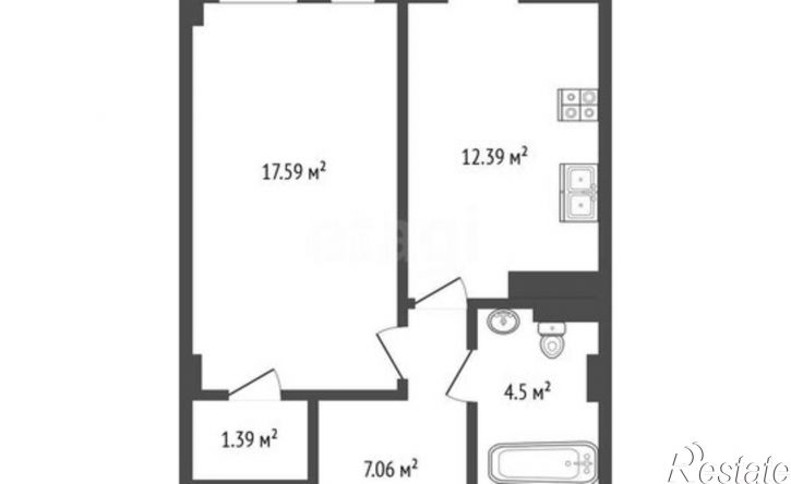 1-комн квартира улица Гайдара, 90,  д. 90