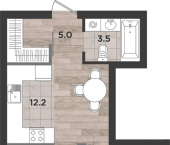 2-комн, 40 кв м, этаж 1/14 ул Миргородская, 2