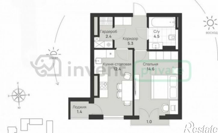 1-комн квартира проспект Калинина, 113А,  д. 113А