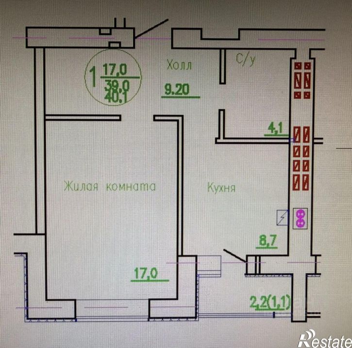 1-комн квартира ул Генерала Толстикова, 16,  д. 16