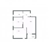2-комн, 54 кв м, этаж 18/18 ул Ю.Гагарина, 30