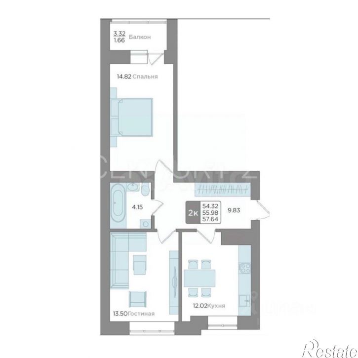 2-комн квартира город Калининград
