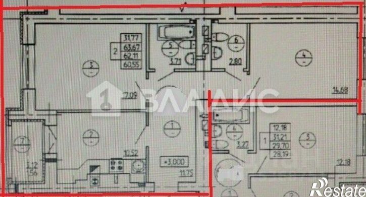 2-комн квартира ул Понартская, 9А,  д. 9А