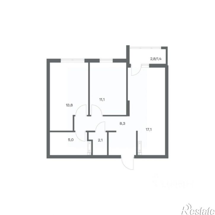 2-комн квартира в новом доме ул Ю.Гагарина, 30,  д. 30