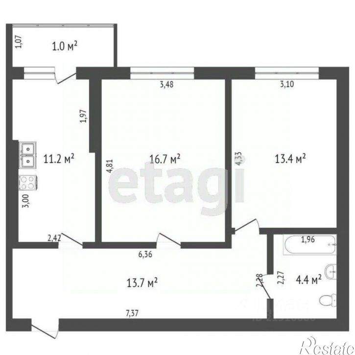 2-комн квартира Банковская улица, 12А,  д. 12А