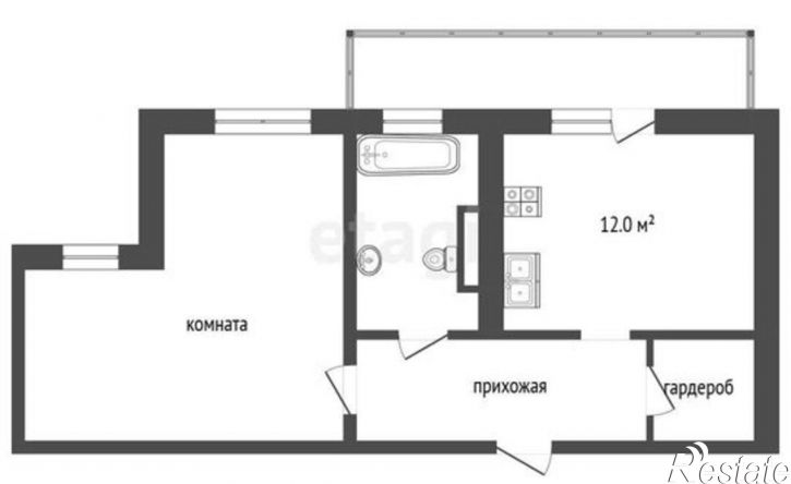 1-комн квартира Старопрегольская набережная, 8А,  д. 8А