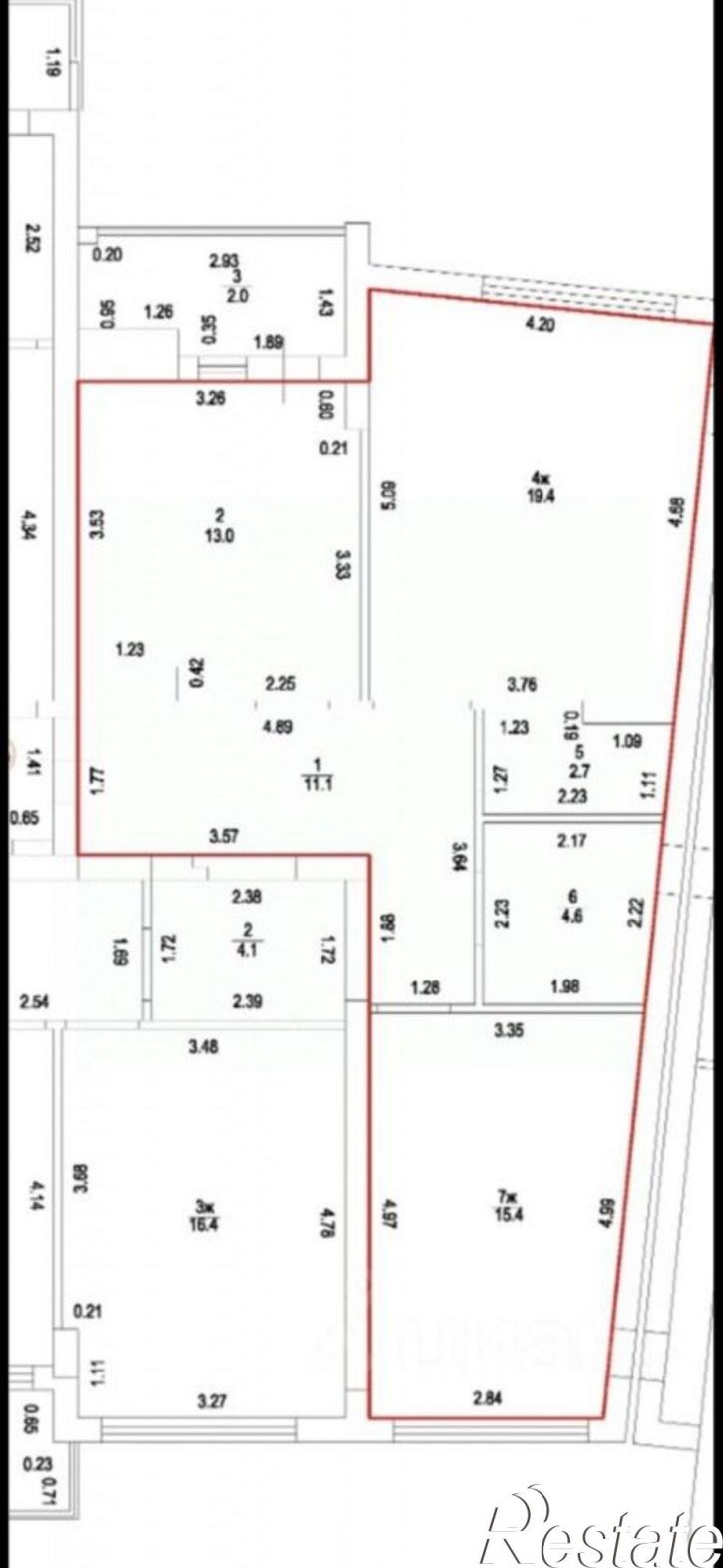 2-комн квартира Крымский проезд, 2,  д. 2