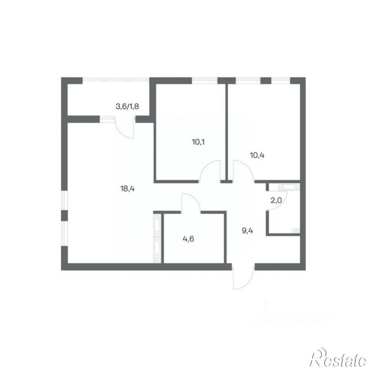 2-комн квартира в новом доме ул Ю.Гагарина, 30,  д. 30