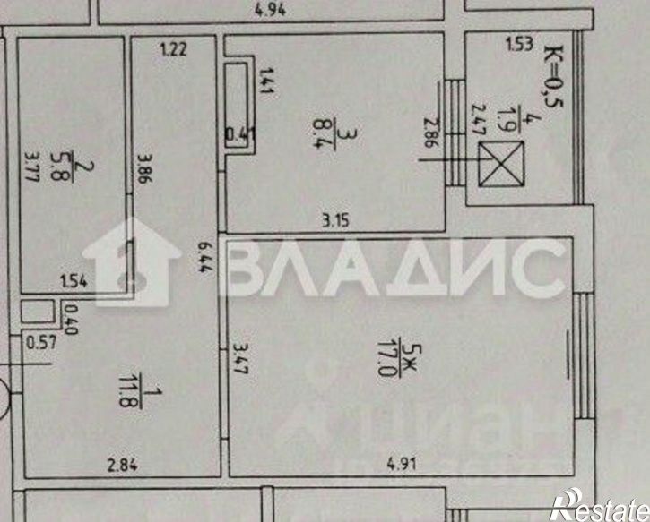 1-комн квартира ул О.Кошевого, 35,  д. 35