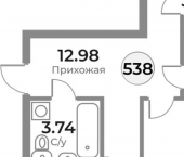 2-комн, 68 кв м, этаж 8/10 ул Пригородная, 18