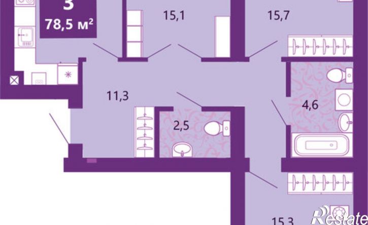 3-комн квартира ул Ключевая, 21А,  д. 21А