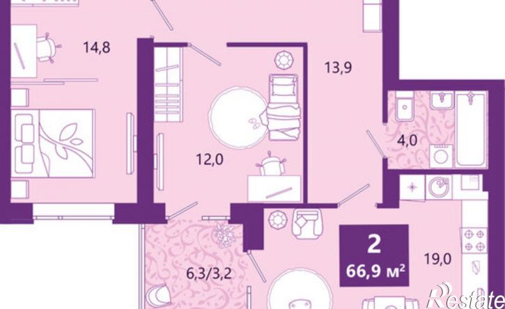 2-комн квартира Ключевая улица, 27В