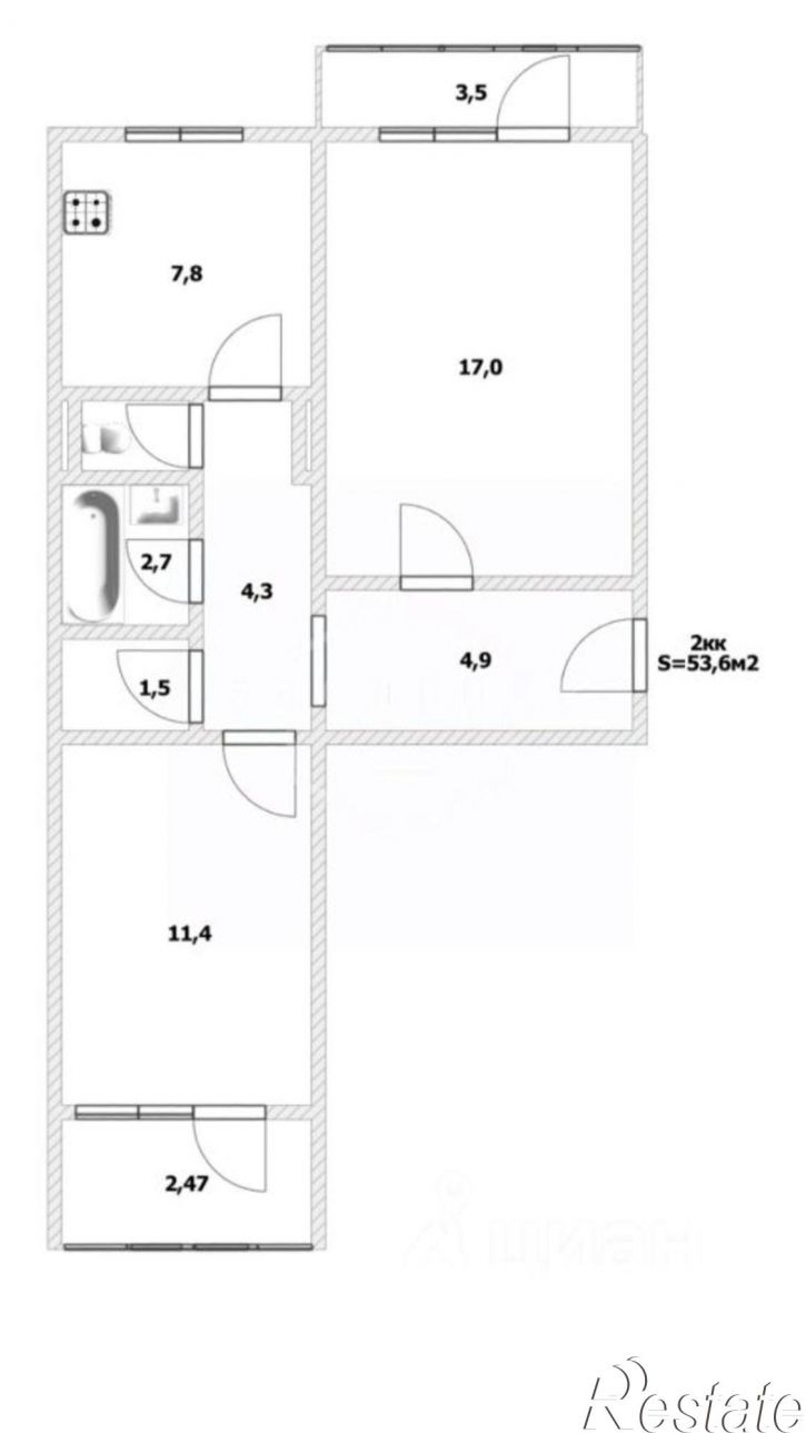 2-комн квартира ул Зеленая, 19,  д. 19