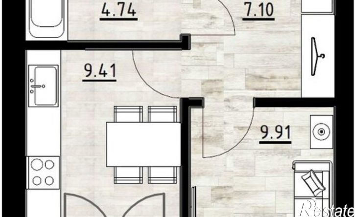 1-комн квартира ул Поселковая, 28,  д. 28