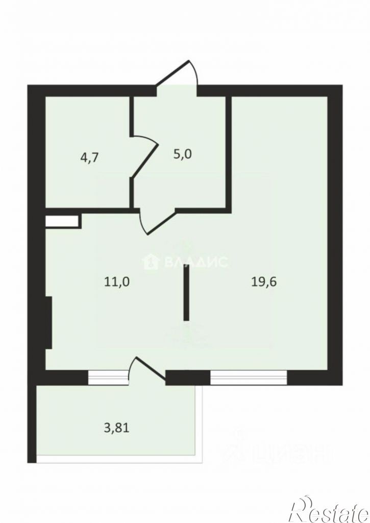 1-комн квартира ул Космонавта Леонова, 55 4,  д. 55 4,  к. 4