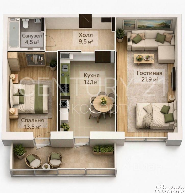 2-комн квартира улица Космонавта Леонова, 55 к3,  д. 55 к3