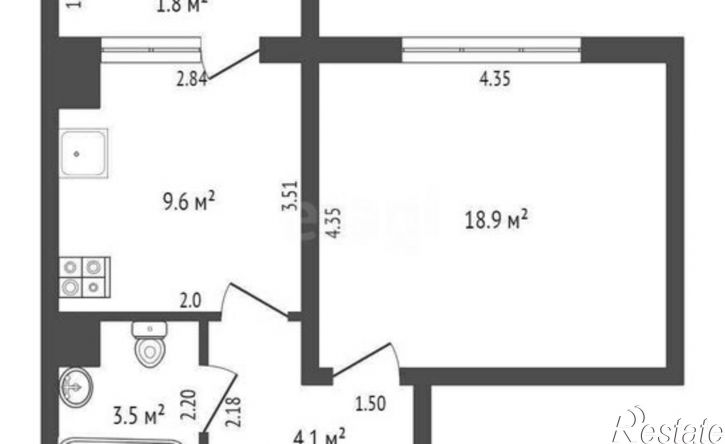 1-комн квартира Иртышский переулок, 8,  д. 8