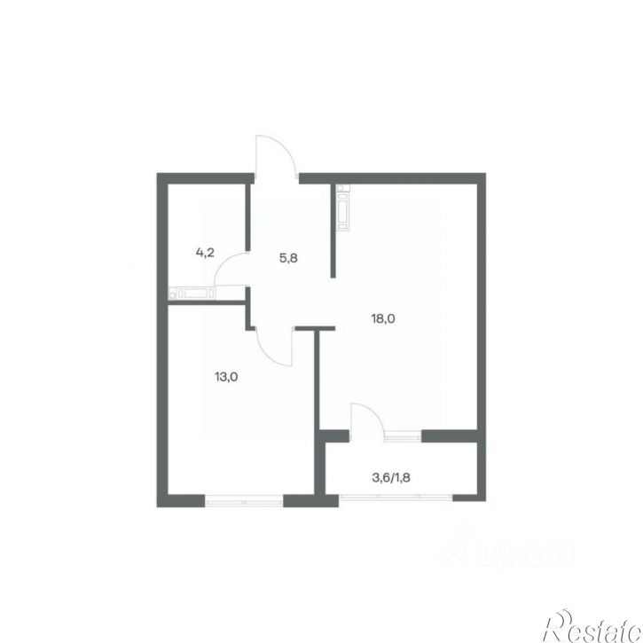 1-комн квартира в новом доме ул Ю.Гагарина, 30,  д. 30