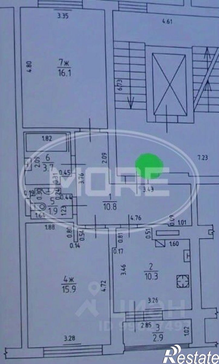 2-комн квартира улица Согласия, 50А,  д. 50А