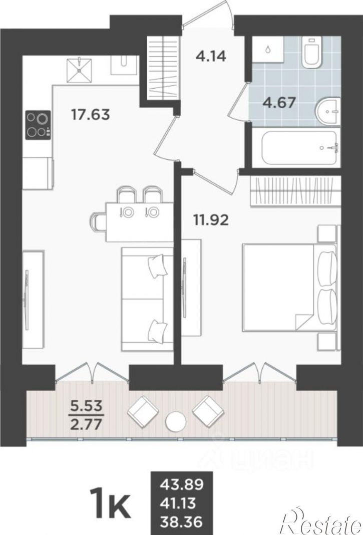 1-комн квартира в новом доме Арсенальная улица, 31 к3,  д. 31 к3