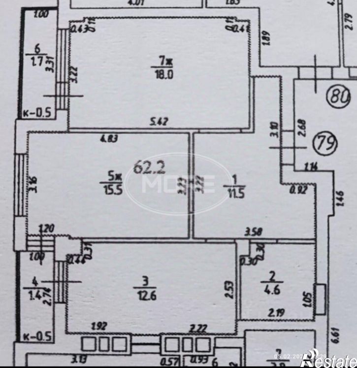 2-комн квартира ул Флотская, 4,  д. 4