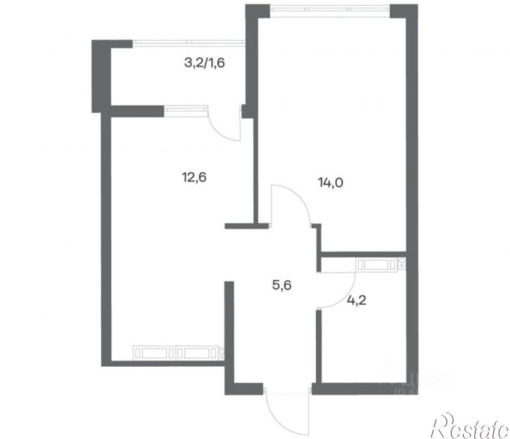 1-комн квартира в новом доме ул Ю.Гагарина, 30,  д. 30