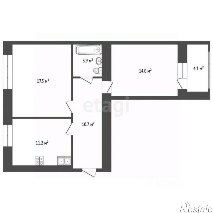 2-комн квартира Арсенальная улица, 17,  д. 17