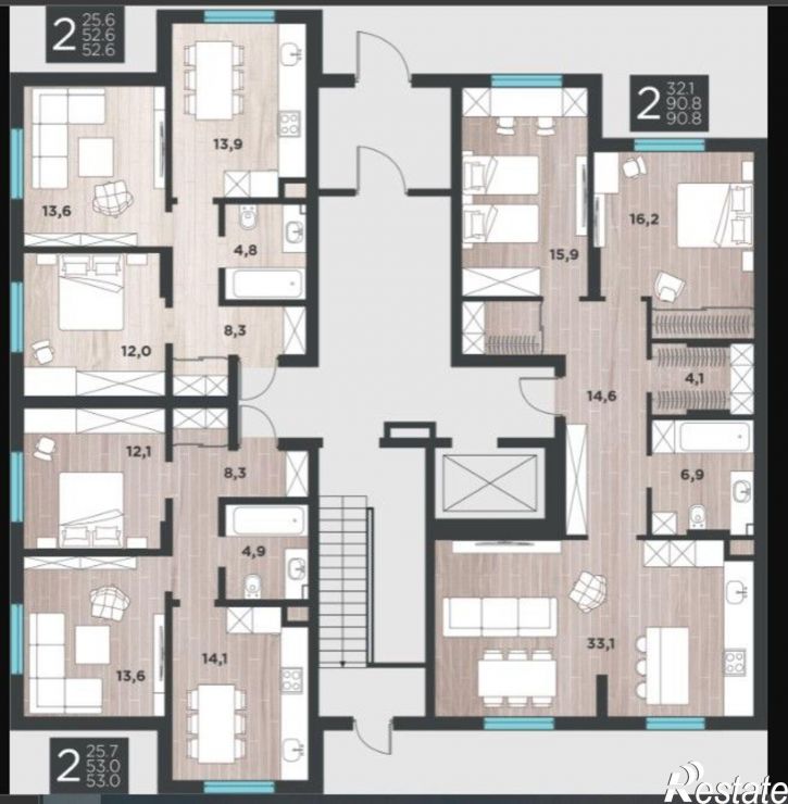 2-комн квартира в новом доме 3-я Большая Окружная улица, 243,  д. 243