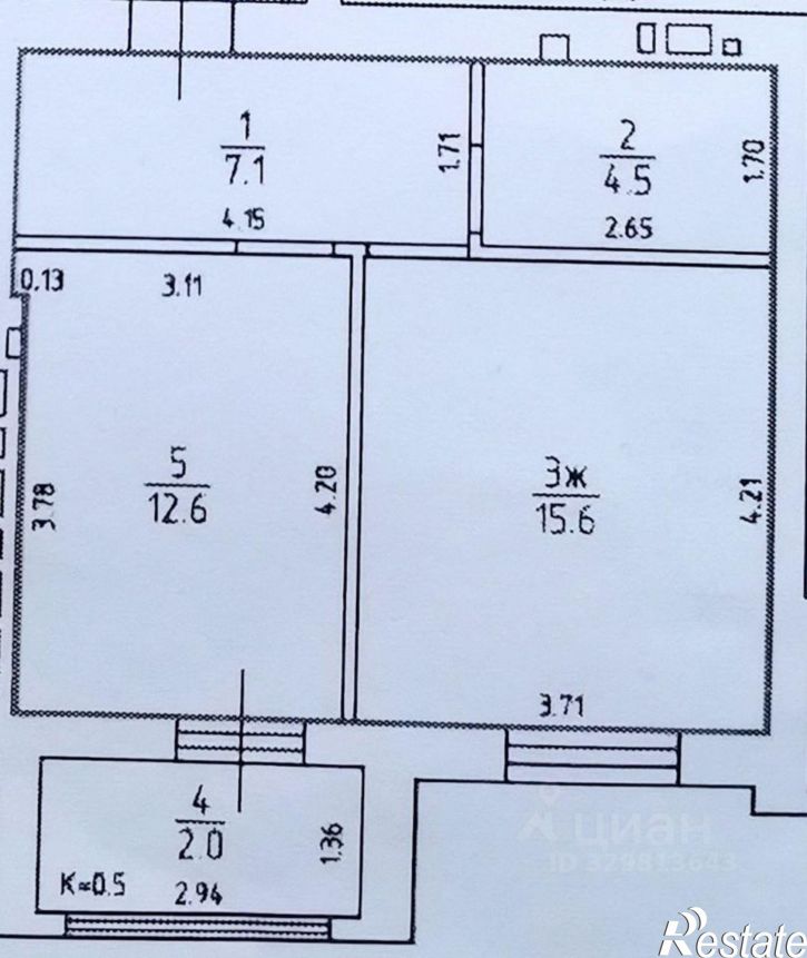1-комн квартира ул Понартская, 9А,  д. 9А