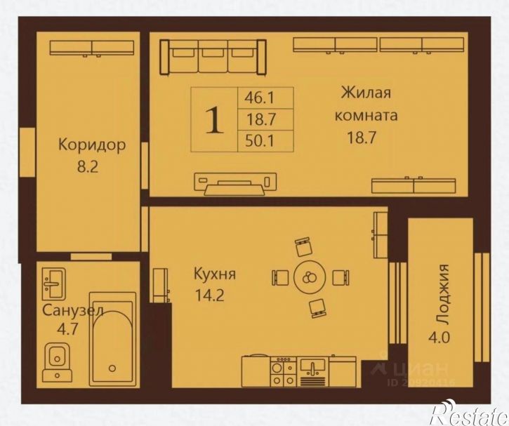 1-комн квартира ул Артиллерийская, 85А,  д. 85А
