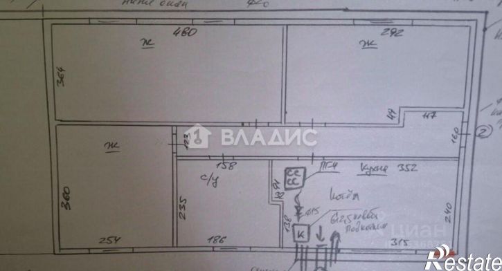 3-комн квартира улица Лейтенанта Калинина, 20,  д. 20