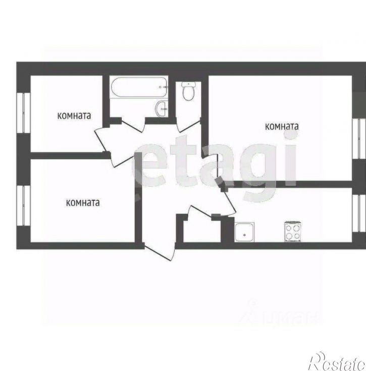 3-комн квартира ул Карташева, 10Б,  д. 10Б