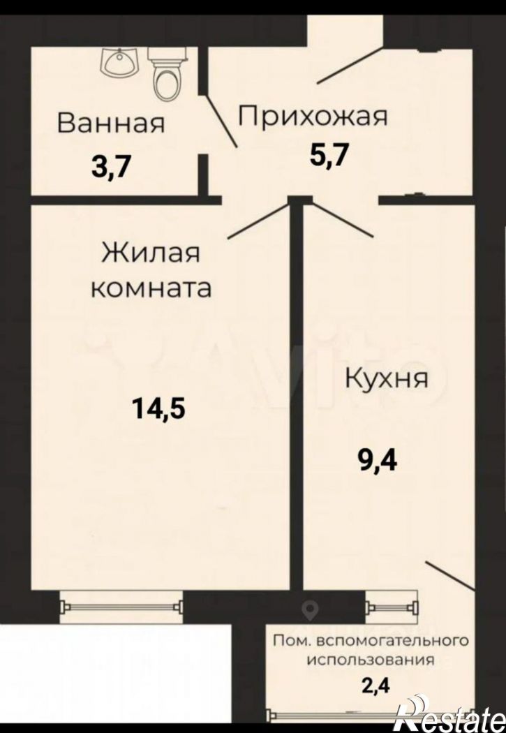 1-комн квартира Борисовский б-р, 17 2,  д. 17 2,  к. 2