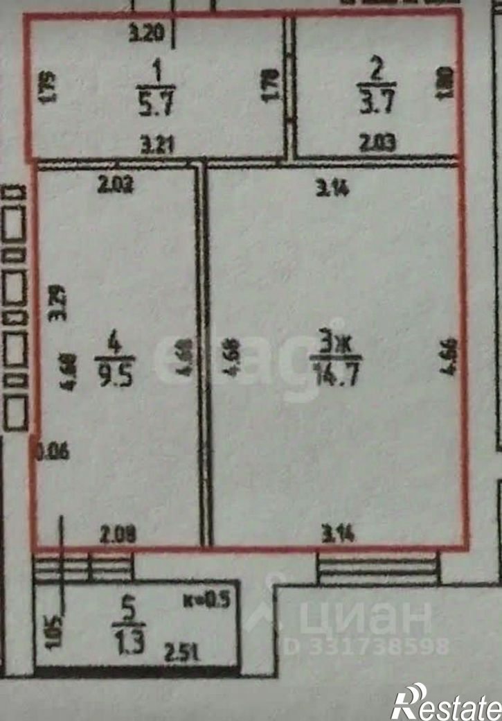 1-комн квартира Борисовский б-р, 17,  д. 17