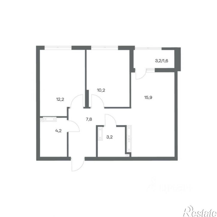 2-комн квартира в новом доме ул Ю.Гагарина, 30,  д. 30