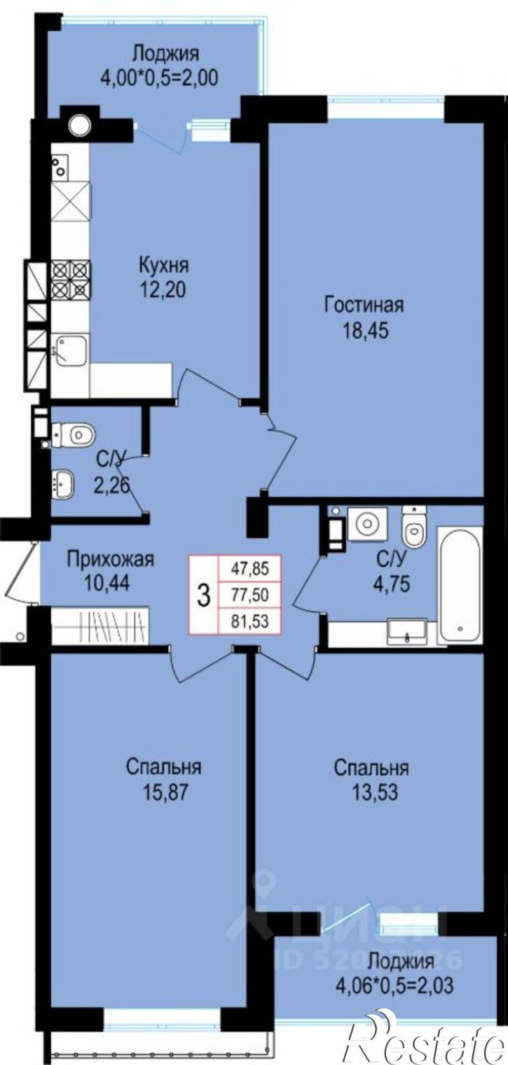 3-комн квартира в новом доме ул Беловежская, 7,  д. 7