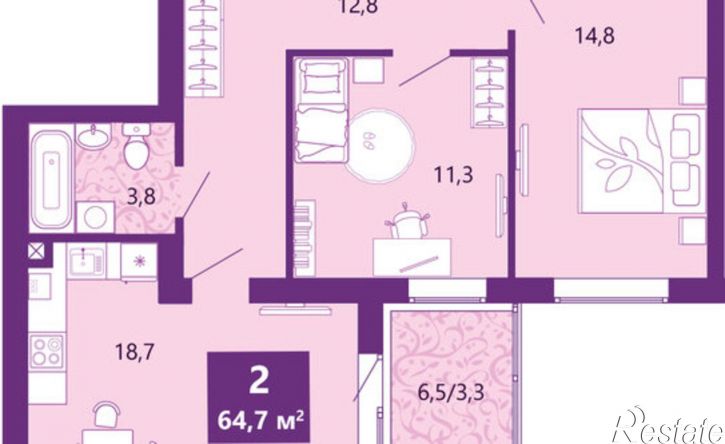 2-комн квартира ул Ключевая, 21А,  д. 21А