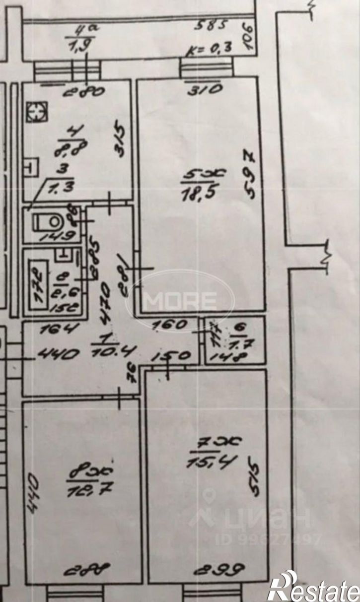 3-комн квартира ул Красносельская, 67Б,  д. 67Б