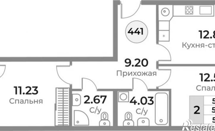 2-комн квартира в новом доме ул Пригородная, 18,  д. 18