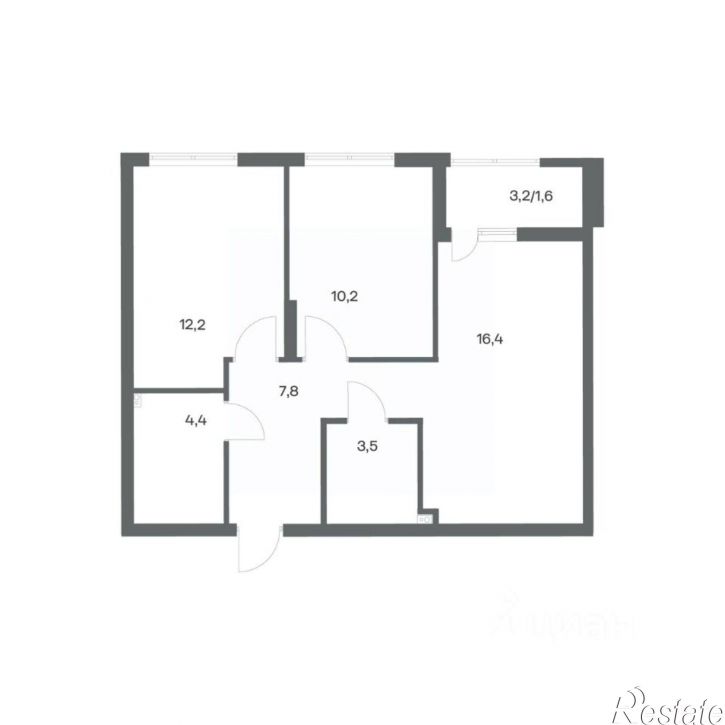2-комн квартира в новом доме ул Ю.Гагарина, 30,  д. 30