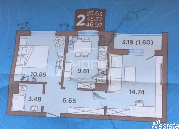 2-комн квартира Рассветный пер, 1,  д. 1
