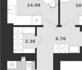 2-комн, 54 кв м, этаж 2/9 ул Левитана, 57 2