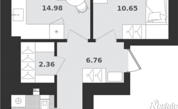 2-комн квартира в новом доме ул Левитана, 57 2,  д. 57 2,  к. 2