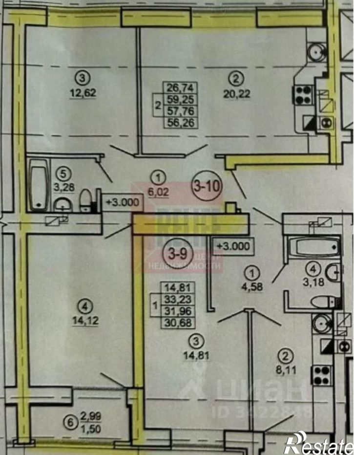 2-комн квартира ул Генерала Толстикова, 2Б,  д. 2Б