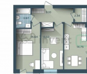 2-комн, 61кв м, этаж 4/4 улица Сержанта Мишина, 81к3