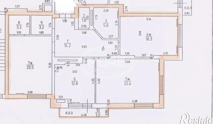3-комн квартира ул Куйбышева, 40,  д. 40