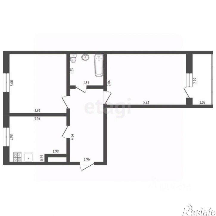 2-комн квартира ул З.Космодемьянской, 10,  д. 10