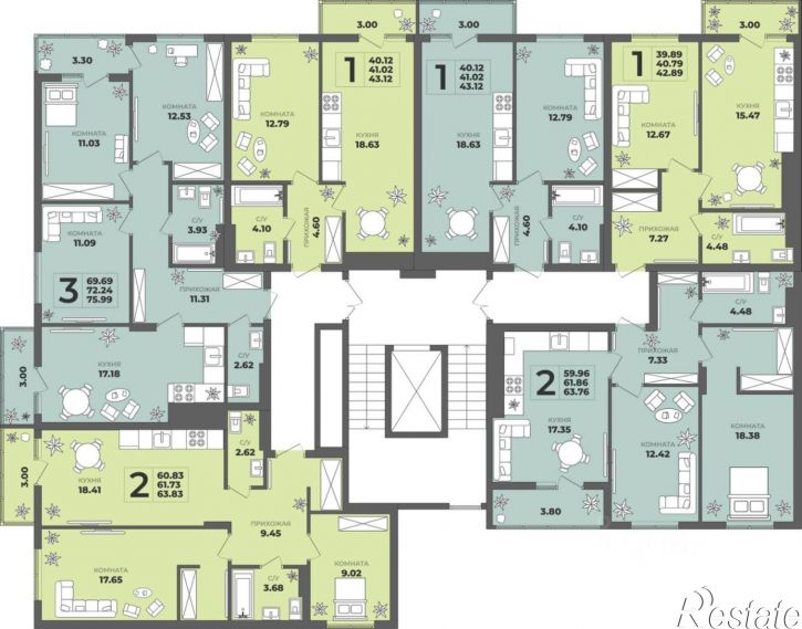 1-комн квартира в новом доме ул Генерала Толстикова, 36 2,  д. 36 2,  к. 2