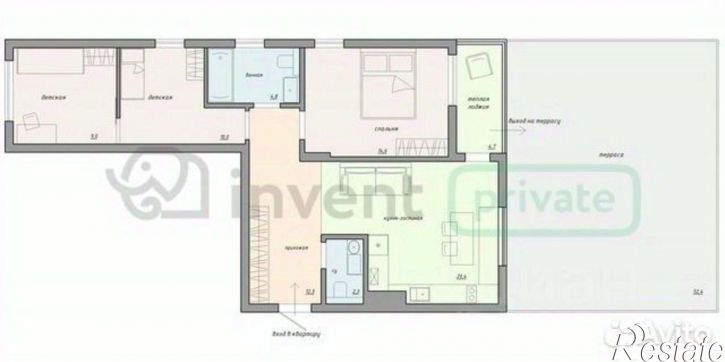 3-комн квартира ул Воздушная, 33,  д. 33