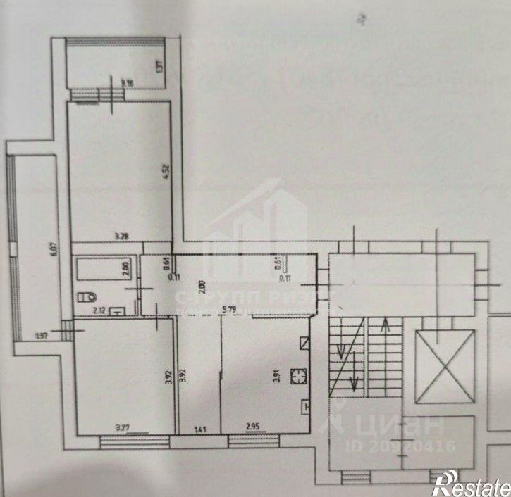 2-комн квартира Калининград, улица Старшины Дадаева, 58